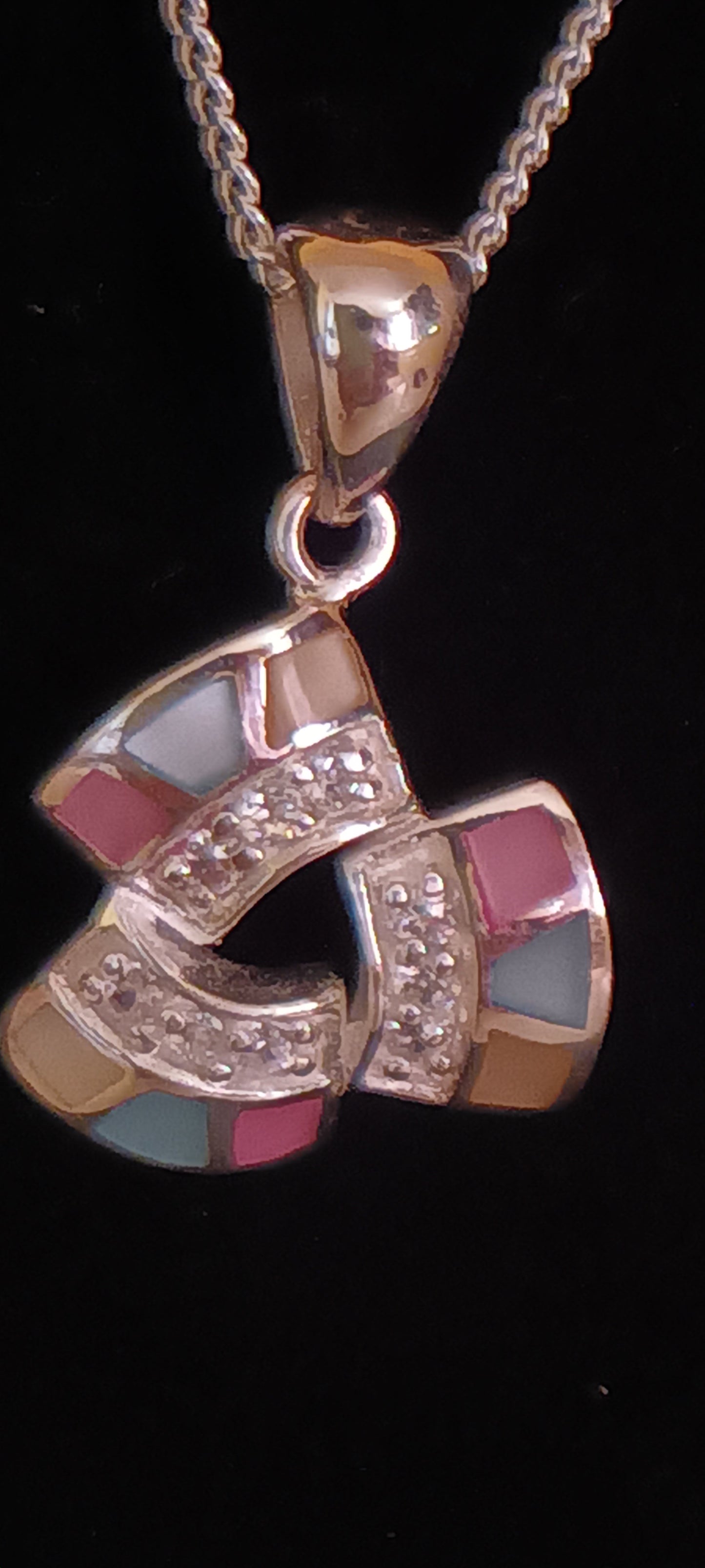 Teen - Lab - Blister Pearl Topaz Enamel - SS - Pendant