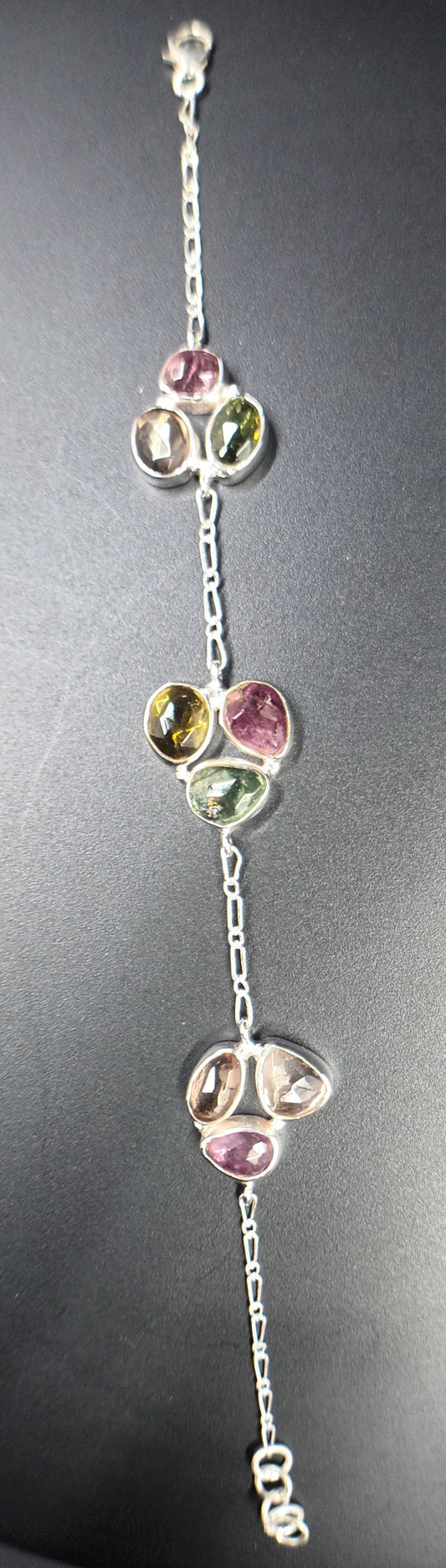 Natural Tourmaline Multicolour Bracelet