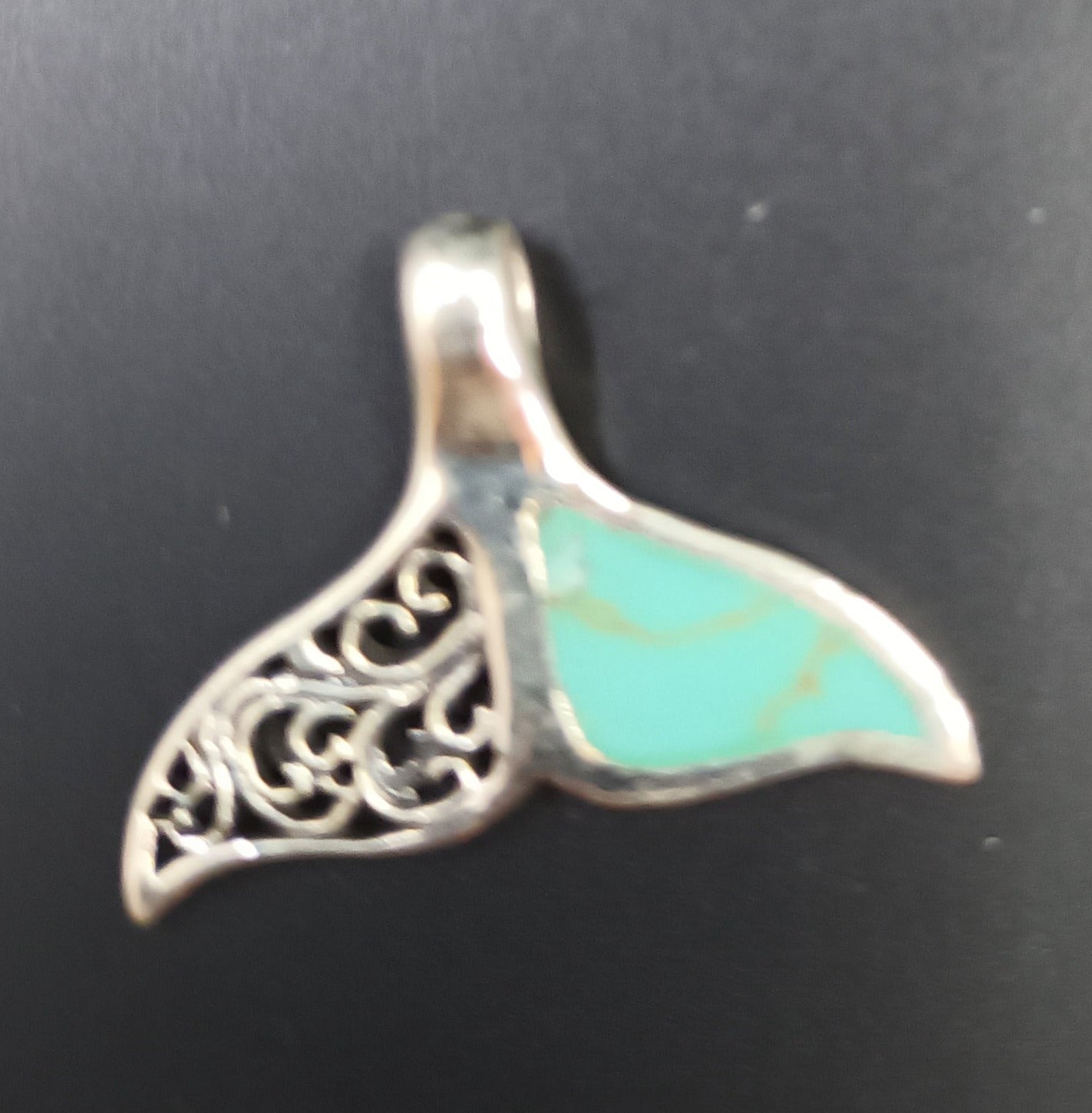 Teen - LAB - Green Turquoise - Australian Winter - Whale Tail Pendant