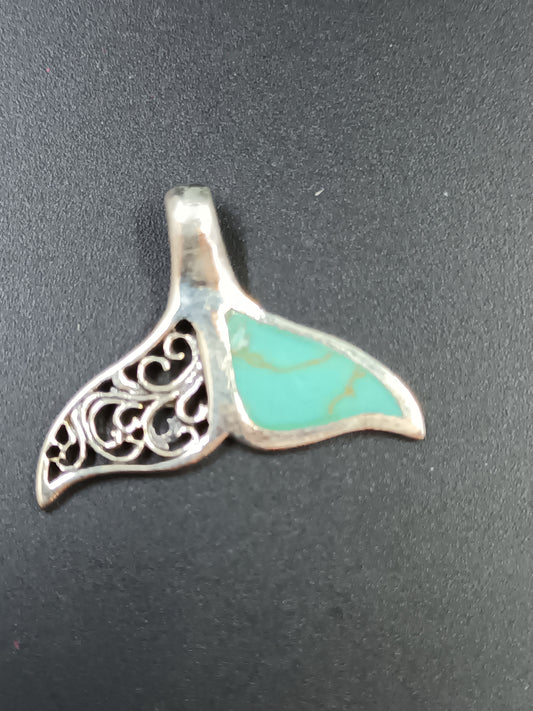 Teen - LAB - Green Turquoise - Australian Winter - Whale Tail Pendant