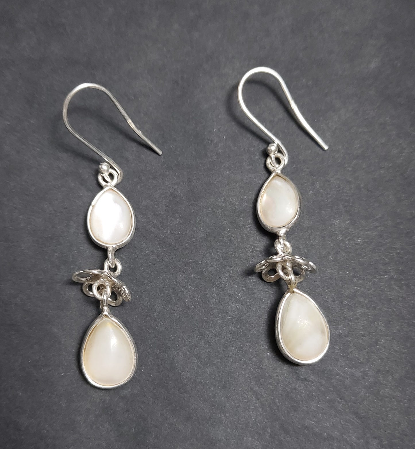 Natural White Ceylon Moonstone Dangles