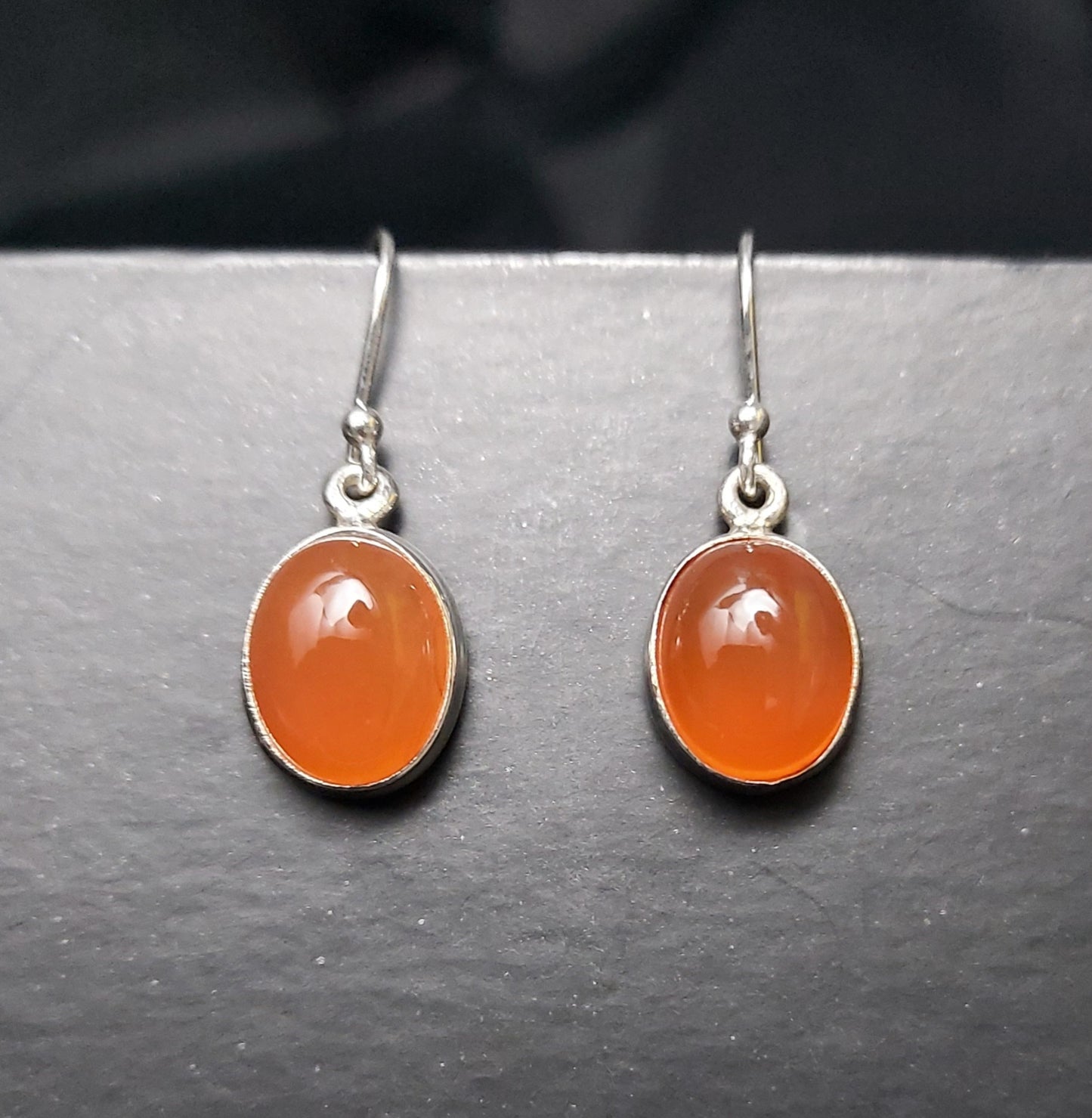 Natural Orange Carnelian - Earrings