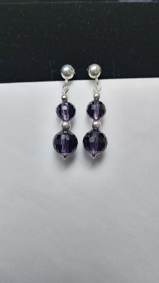 Natural Purple Amethyst Dangle