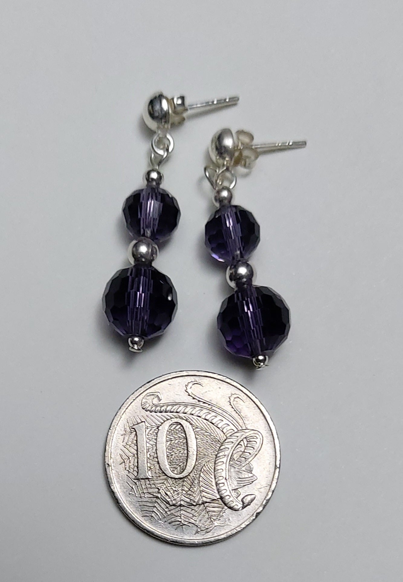 Natural Purple Amethyst Dangle