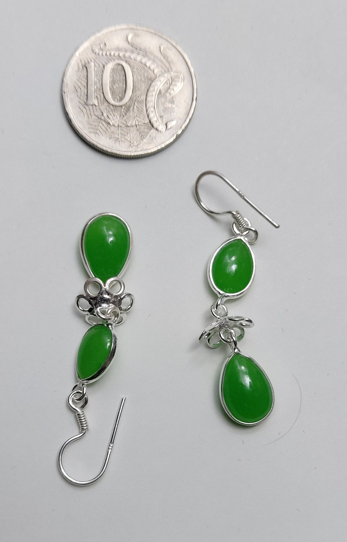 Natural Green Chalcedony Dangle