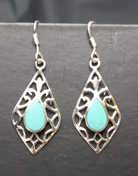 Teen - Lab - Green Turquoise - Enamel - Dangle