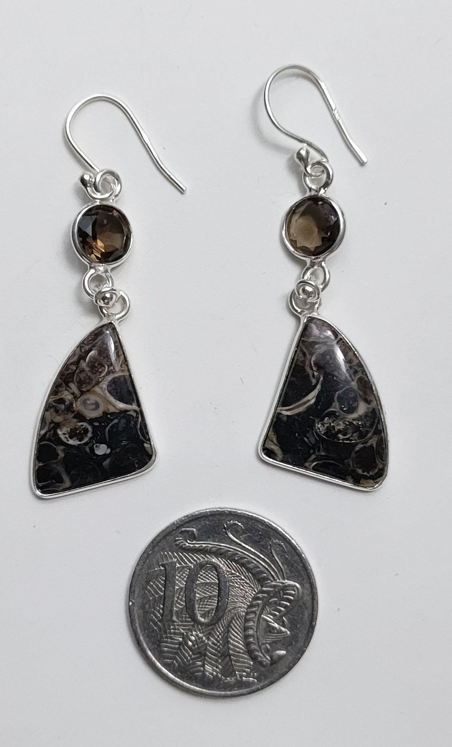 Turritella Agate - Earrings - Multigem - Each Sold Separetely