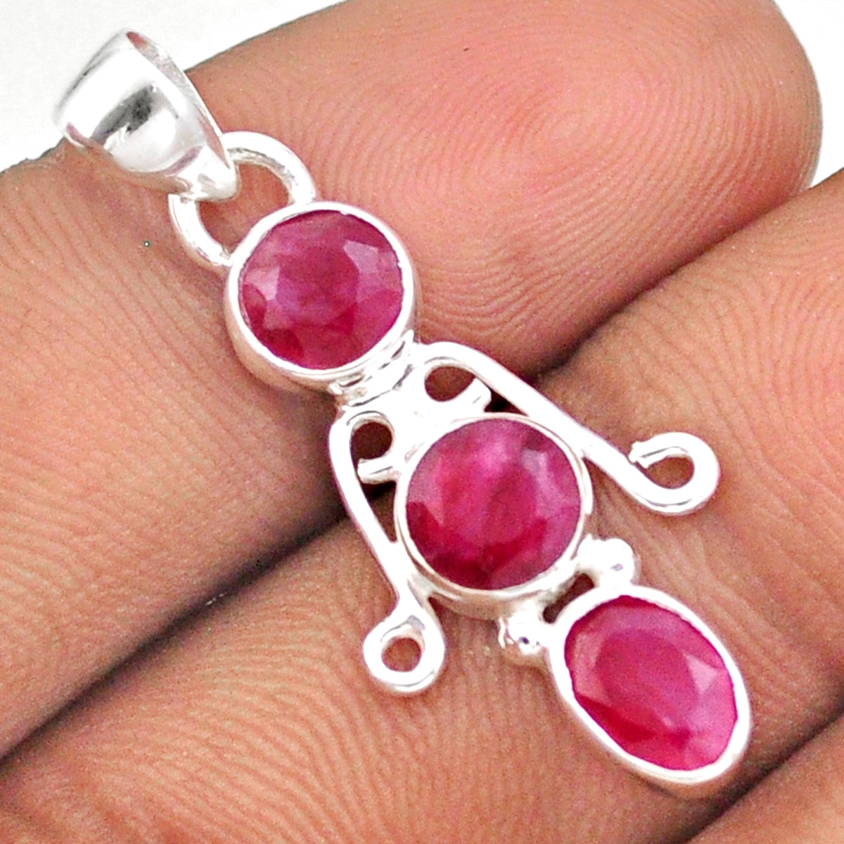 Natural Red Ruby Pendant