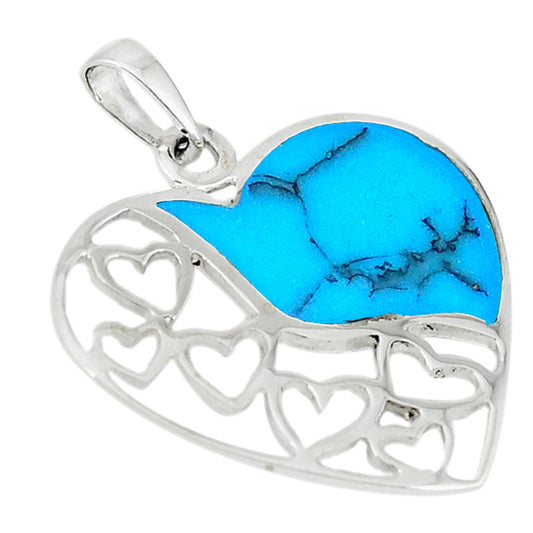 Teen - Lab - Enamel - Blue Heart - Pendant