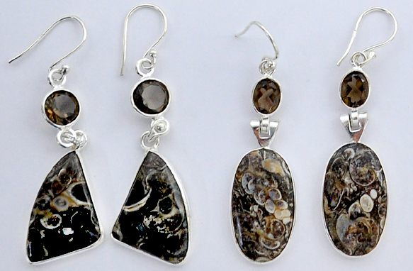 Turritella Agate - Earrings - Multigem - Each Sold Separetely